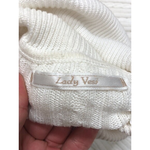 Lady Vesi Sweater Women's L White Knit Creighton Bluejays Team Logo Embroidered - Picture 4 of 8